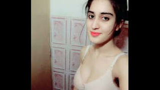 Pakistani babe with big tits gets naughty in college