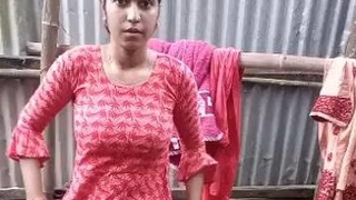 Indian girl takes nude selfie in the bathroom