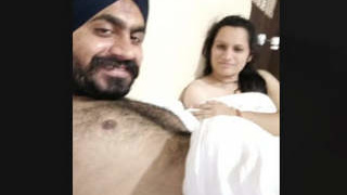 Punjabi couple's hotel room sex tape with audio