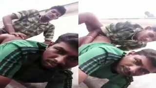 Beautiful Tamil couple enjoys outdoor sex in village