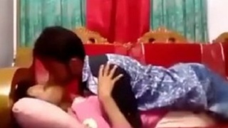 Indian college student gets fucked on a sofa