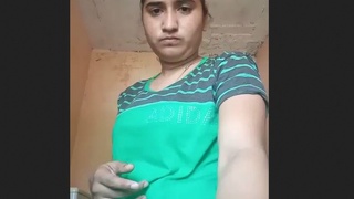 Stunning girl recording a video