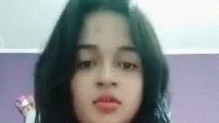 Naughty Indian girl masturbates in front of camera for her boyfriend