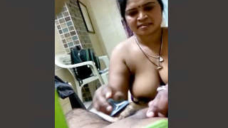 Desi bhabhi waxes and shaves her husband's hairy body
