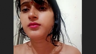 A stunning Indian woman bares it all on camera
