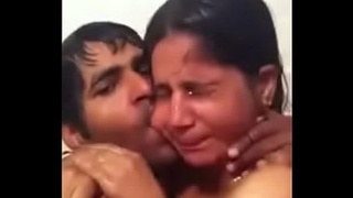 Desi aunty gives blowjob in the bathroom to her nephew