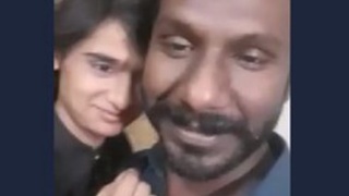 Desi girl and middle-aged man share intimate moments in video