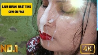 Salu Bhabhi's first time with cum on her face