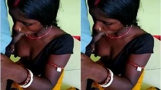 Desi wife gives oral pleasure while her husband is away