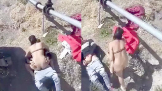 Desi couple gets caught in the act during daytime outdoor sex