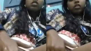 Horny Indian teen fingering herself hard and fast
