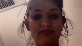 Hairy Indian girl goes nude and teases in a video