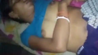 Woken up by her husband: Naked Bhabhi gets caught in the act