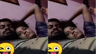 Desi couple indulges in romance and handjobs during video call