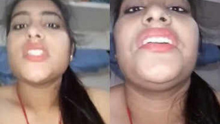 Bubbly aunty Madheena shows off her seductive moves and sexy facial expressions