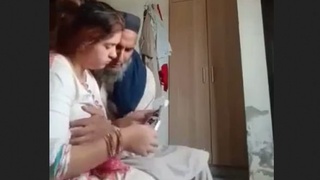 Paki grandpa enjoys a young babe's clear conversation
