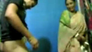 Friends share a steamy encounter with a lucky guy and his sari-clad second mother