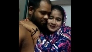Desi Bhabi Kisses with Old Dad in Village