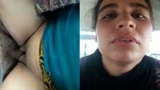 College girl gets fucked in a car by her boyfriend