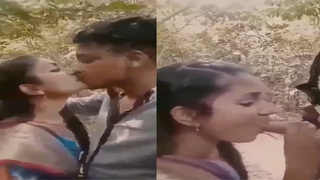 Desi village girl enjoys outdoor sex on Valentine's Day