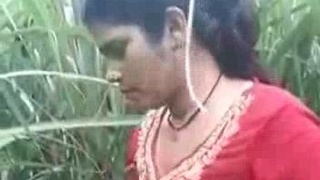 Randi sex video features Dehati undressing and having sex outdoors