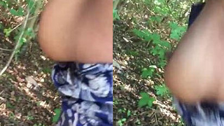 Indian wife with big boobs enjoys outdoor sex in public place