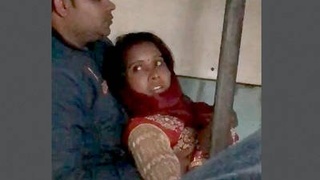 Indian couple has sex on a moving train in village