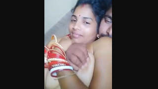 Hot Desi wife gives a blowjob and gets fucked in this video clip