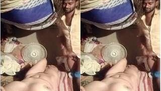 Indian couple enjoys steamy sex in front of their lover