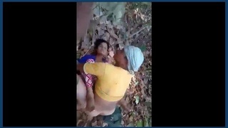 Young couple has sex in the great outdoors