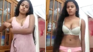 A cute Sri Lankan girl bares it all on camera