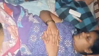 Desi bhabhi caught sleeping naked in the bed