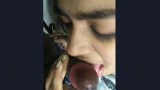 Indian college student gives a blowjob and gets fucked on the stairs in an update